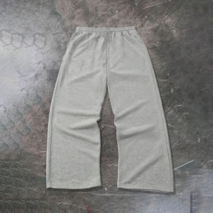 Pantalon de survêtement décontracté à taille élastique avec croix brodée en relief, design personnalisé, en molleton premium, coupe ample, 100% coton, directement de l'usine, pour hommes - Product Image 1