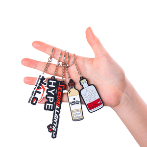 Custom Logo 2D/3D Soft PVC Durable Keychain Customized Key Chains Keyring Wholesale Personalized Promotional Carabiners Custom