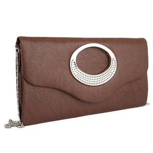 Bolso de mano elegante para mujer 9074 - Marrón oscuro - Product Image 1