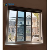 Fenêtres coulissantes en PVC/UPVC à triple vitrage avec design de grille interne, à rebord, directement de l'usine, pour cuisines et espaces de vie