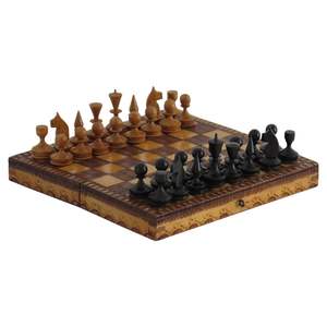 Jeu d'échecs en bois massif petit trésor prix d'usine de qualité supérieure fait à la main - Product Image 1