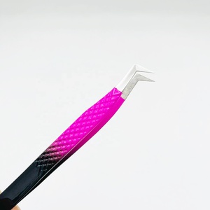 Russian <b>Volume</b> Tweezer in Purple & Black <b>Powder</b> Coated Premium Quality Strong Grip Sustainable Steel Pointed Assured Eyelash Use - Product Image 2