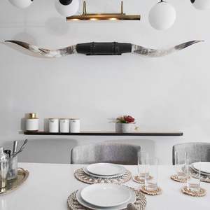 Décoration d'intérieur en corne longue naturelle pour charme rustique - Product Image 1