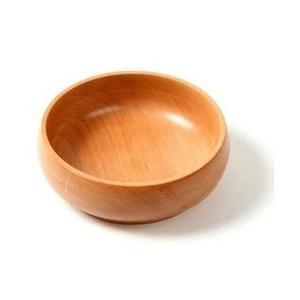 Saladier en bois plaqué d'émail élégant de qualité pour la maison et l'hôtel en vrac forme ronde de bol en bois de couleur naturelle - Product Image 4