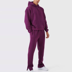 Conjuntos Deportivos de Algodón 100% Hechos por Fabricantes OEM, Estilo Holgado, Ropa Urbana con Cremallera Extra Grande, Conjuntos Deportivos Transpirables para Hombre - Product Image 5