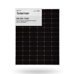 Panneau solaire monocristallin PERC sans cadre Solarman SM-385-72MC à demi-cellules, haute efficacité, feuille arrière blanche - Product Image 2