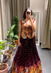 New Launching Real Hand Work and Kalamkari Quality Export Silk Crop <b>Top</b> by Fabzone for Party Wear for Adults - Product Image 5