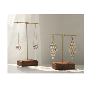 Wholesale Brass and Jewelry <b>Stand</b> Organizer Custom Wood Base Jewellery <b>Display</b> <b>Stand</b> and Handmade Shinny Polished - Product Image 1