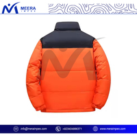 2025 neueste neue North Herren warmes Gesicht Custom Logo Schwarz/Orange Winter Puff Oberbekleidung Outdoor Herren Bubble Puffer Jacke