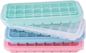 Bac à glaçons en silicone 24/36 grilles, démoulage facile, couvercle amovible flexible, 4 couleurs, empilable, moule à glace réutilisable pour cuisine - Product Image 2