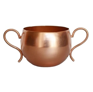 แจกันดอกไม้โลหะทำจากทองแดงของตกแต่งโต๊ะตกแต่งบ้านตกแต่งบ้านทำจากอินเดียขายส่งขายดี - Product Image 1