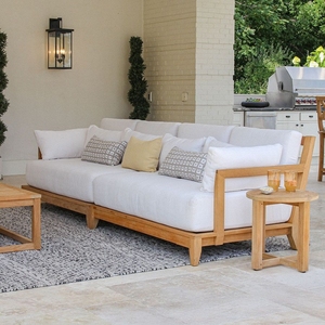 Muebles de exterior de madera de teca personalizados para proyectos de cafeterías y hoteles, hechos en Indonesia. - Product Image 1