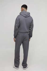 Nouvel ensemble de survêtement gris personnalisé pour homme 2026 de haute qualité avec strass – Ensemble de luxe streetwear avec sweat à capuche et pantalon de jogging, survêtement personnalisable avec logo - Product Image 2