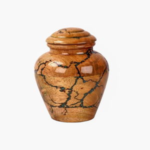 Urne funéraire personnalisée en bois de manguier Boîte commémorative d'art fractal faite à la main Urne funéraire décorative pour cendres - Product Image 4