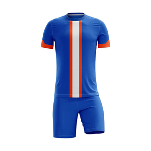 Maillots de football bleu jaune personnalisés OEM ensembles d'uniformes de club d'équipe pour adultes nom de l'équipe nom du joueur étanche séchage rapide - Product Image 3