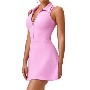 2025 mujeres transpirable Golf tenis faldas conjunto entrenamiento deporte primavera tenis traje mujer Casual Polo cuello Crop Bra deporte corto - Product Image 5