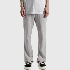 Custom Men's French Terry <b>Baggy</b> Stacked Flare Sweatpants Elastic Mid Waist Closure Casual Style Cotton Fleece <b>Joggers</b> - Product Image 4