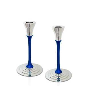 Nouveauté Bougeoirs en aluminium anodisé personnalisés Décoration d'intérieur colorée pour Noël Fêtes juives Cadeau pas cher - Product Image 1