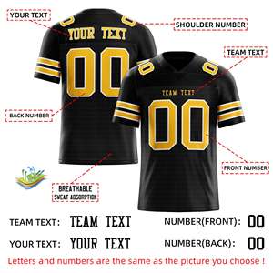 Nuevos diseños de temporada, camiseta de fútbol americano, transpirable, logotipo personalizado, sublimación, camisetas para hombres y mujeres - Product Image 3