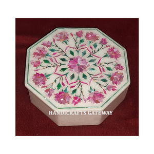 Design moderne, article artisanal pur, classique, indien, magnifique exportateur, boîte à bijoux de haute qualité avec incrustation de marbre unique - Product Image 1