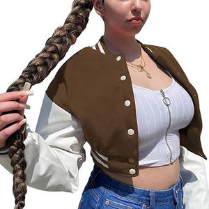 Veste de survêtement courte pour femmes, logo personnalisé, vente chaude, confortable et respirante, vestes de survêtement courtes pour femmes - Product Image 1