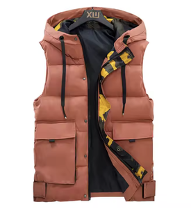 Gran oferta 2025, chaquetas cálidas de invierno sin mangas con burbujas, chaleco acolchado de lana personalizado para hombres - Product Image 3