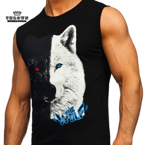 Camisetas sin mangas personalizadas al por mayor para hombre, estilo urbano, transpirables, de algodón/fibra de bambú, ecológicas, de secado rápido, tejido de punto. - Product Image 4