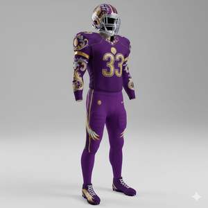 Uniforme de Fútbol Americano Personalizado OEM, Diseño Rojo, Tela Elástica Transpirable, Opciones de Nombre de Equipo, Número de Jugador y Logotipo, Manga Corta - Product Image 6