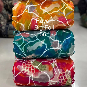 เสื้อและเครื่องแต่งกาย56 "ผ้าเรยอนบริสุทธิ์ผ้านุ่มไหลกว้างสำหรับเดรสหรูหราและเดรสดีไซน์แฟชั่น - Product Image 1