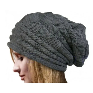 Modèle d'explosion en gros plié hiver tricot chapeau Ski laine gros bonnet tricoté femme chapeau d'hiver - Product Image 6