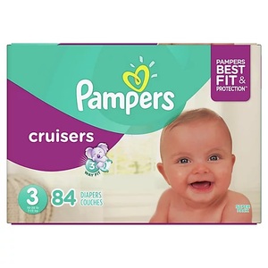 Pañales Pampers Cruisers de alta calidad diseñados para bebés activos disponibles para venta al por mayor. Pañales desechables Active Fit. - Product Image 1