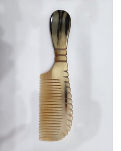 Peigne à cheveux design Mini peigne à cheveux vintage en plumes de mariée fait main avec corne naturelle Taille de poche indienne élégante - Product Image 5