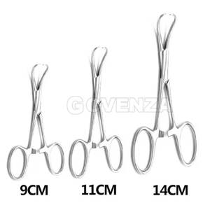 Pinzas Dentales de Acero Inoxidable con Punta, Tipo Pinza para Toallas, Agarre Ergonómico Manual, 9, 11, 14, 16 cm - Product Image 4