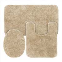 Vente en gros Tapis de toilette en peluche tie-dye long trois pièces antidérapant Ensembles de tapis de bain Ensemble absorbant