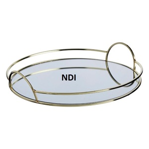 Bandeja de servicio de diseño moderno para comida, bandeja para servir té y café, bandeja de forma redondeada de calidad superior para servicio de catering de cocina - Product Image 4