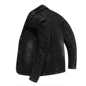 Veste en jean sur mesure OME, grande taille pour homme, vêtement décontracté en toile à séchage rapide pour l'hiver, nouveau design de veste en jean pour homme - Product Image 6