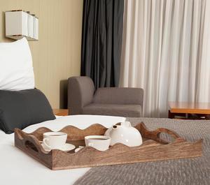 Bandeja de madera otomana para servir, bandeja rectangular de madera Natural para servir, Plato decorativo hecho a mano, tamaño personalizado, color de madera Natural - Product Image 4