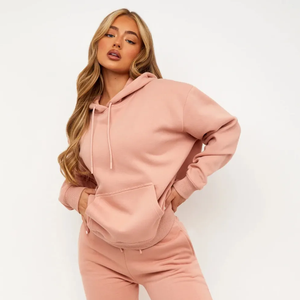 Sweat à capuche en polaire surdimensionné personnalisé pour femmes, pull décontracté à manches longues, sweat-shirt doux pour l'hiver Streetwear, tenue confortable à capuche - Product Image 2