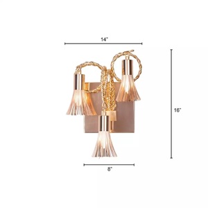 Elegante Lámpara de Pared de Metal Dorado con Diseño de Espejo Italiano, Ecológica, para Sala de Estar, Hogar, Hotel, Decoración de Lujo - Product Image 4