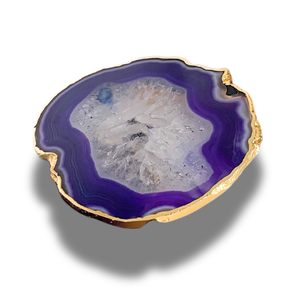 Tranche naturelle pierre précieuse sculptée agate pierre caboteur fait à la main Portable Premium cristal boisson Feng Shui forme irrégulière noël - Product Image 6