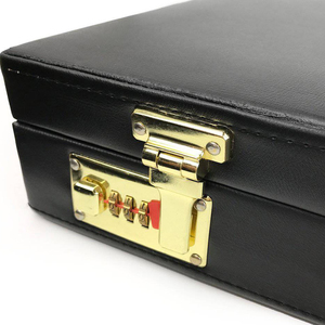 Étui à tablier Grand Lodge avec double serrure à combinaison en cuir véritable, étui rigide maçonnique, porte-documents Ronpex de qualité supérieure - Product Image 6