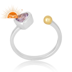 Best Design Sterling Silver Natural <b>Pink</b> Amethyst Gemstone Ring Custom Jewelry For Women <b>Gift</b> For Her - Product Image 1