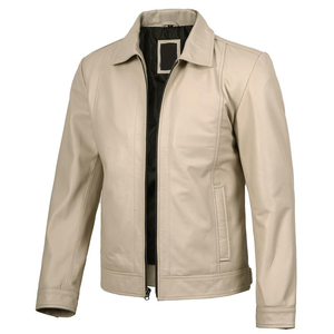 Chaqueta de Piel de Oveja de Alta Calidad para Hombre, Cuello Alto, Logotipo Frontal Personalizable, Chaqueta Informal de Invierno, Transpirable y Ecológica - Product Image 3