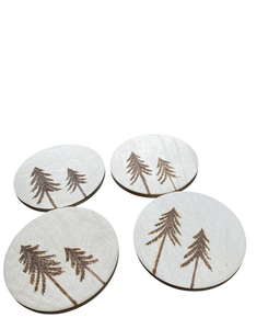 Sous-verre rond en bois de mandala de designer, découpé au laser, pour le thé, le café, la décoration de la maison, à utiliser sur les tables - Product Image 3