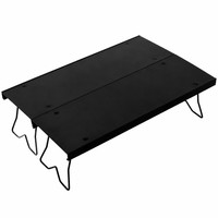 Table de camping pliable en aluminium portable, légère, pour une personne, installation rapide, table de pique-nique en plein air, table à thé avec sac de transport