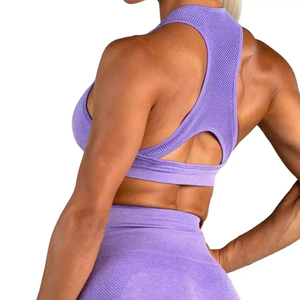Soutien-gorge de sport respirant personnalisé avec des bretelles fines au centre et un impact élevé, dernier soutien-gorge de sport pour femmes, service OEM personnalisé - Product Image 2