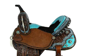 Juego de tachuelas de cuero genuino de primera calidad, monturas de carreras occidentales e inglesas para montar a caballo - Product Image 3