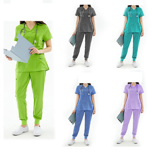 Uniforme Médico de Moda 2025, Traje de Enfermera Personalizado Tipo Jogger, Conjuntos de Uniformes Médicos para Hospital, Tejido de Punto - Product Image 5
