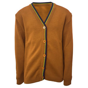 Custom OEM & ODM Winter <b>Men's</b> Long Sleeve V-Neck Anti-Wrinkle Thick Nylon/Acrylic Front Logo Position <b>Cardigan</b> Sweater - Product Image 2