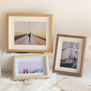 Cadre photo en bois de noyer avec verre pour décoration de table, vente en gros - Product Image 2